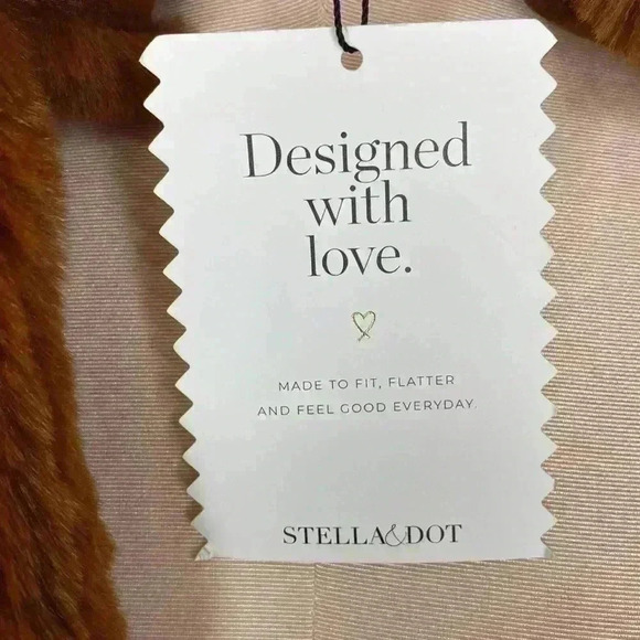 Stella & Dot NWT New Brown Faux Fur Vest Soft Cozy Comfy Size Small - Picture 8 of 10